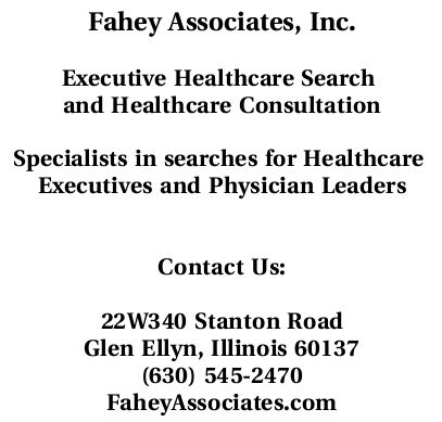 Fahey Associates Corporate Web Site.  Fahey Associates is an executive search firm specializing in physicians and hospital administrators (Meta Data: Fahey, Fahey Associates, doctor, physician, health, health care, hospital, administration, administrator, hospital administration, job, career, executive, executive search, recruiter 